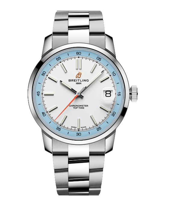 Review Breitling Top Time B31 Steel Silver Replica Watch AB3113281A1A1